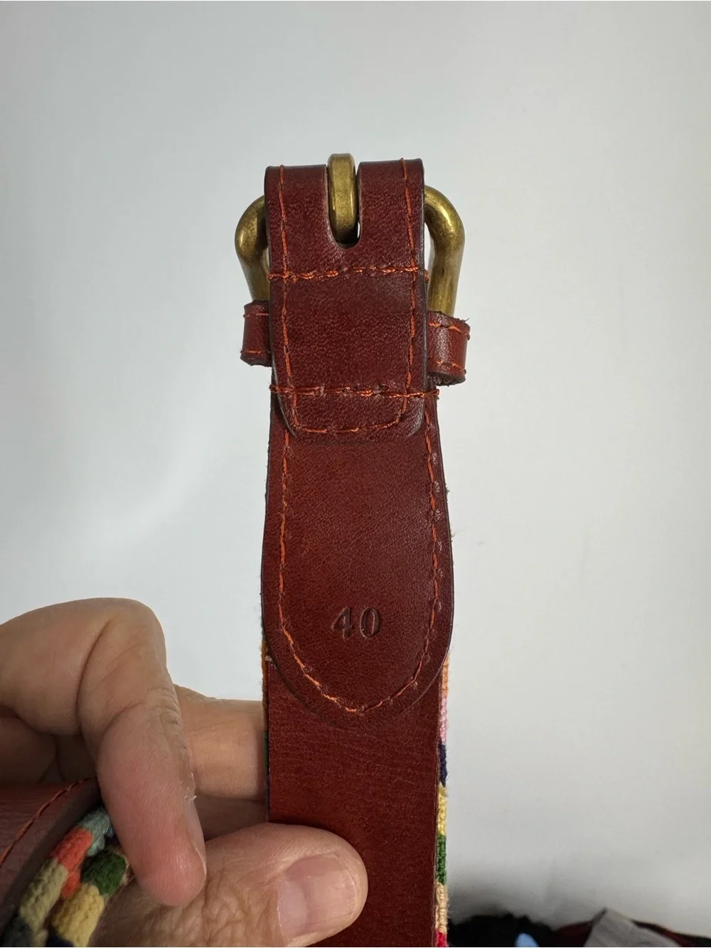 Smathers & Branson needlepoint belt Parson’s Stripe